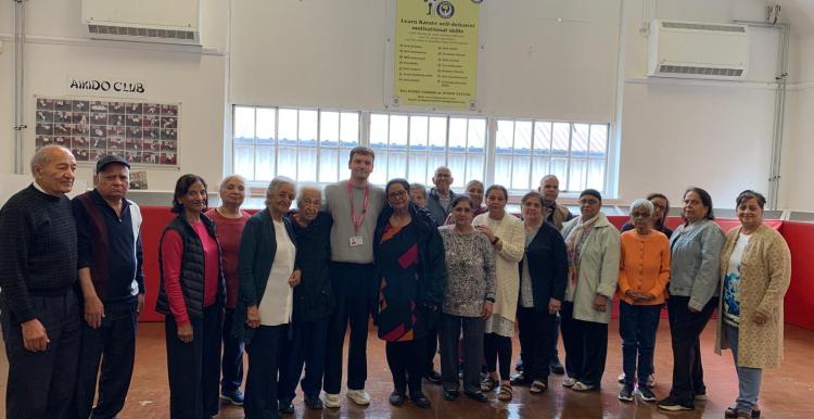 Our Engagement Officer Luke, with members of the DOSTIA group.
