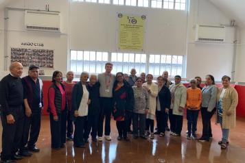 Our Engagement Officer Luke, with members of the DOSTIA group.